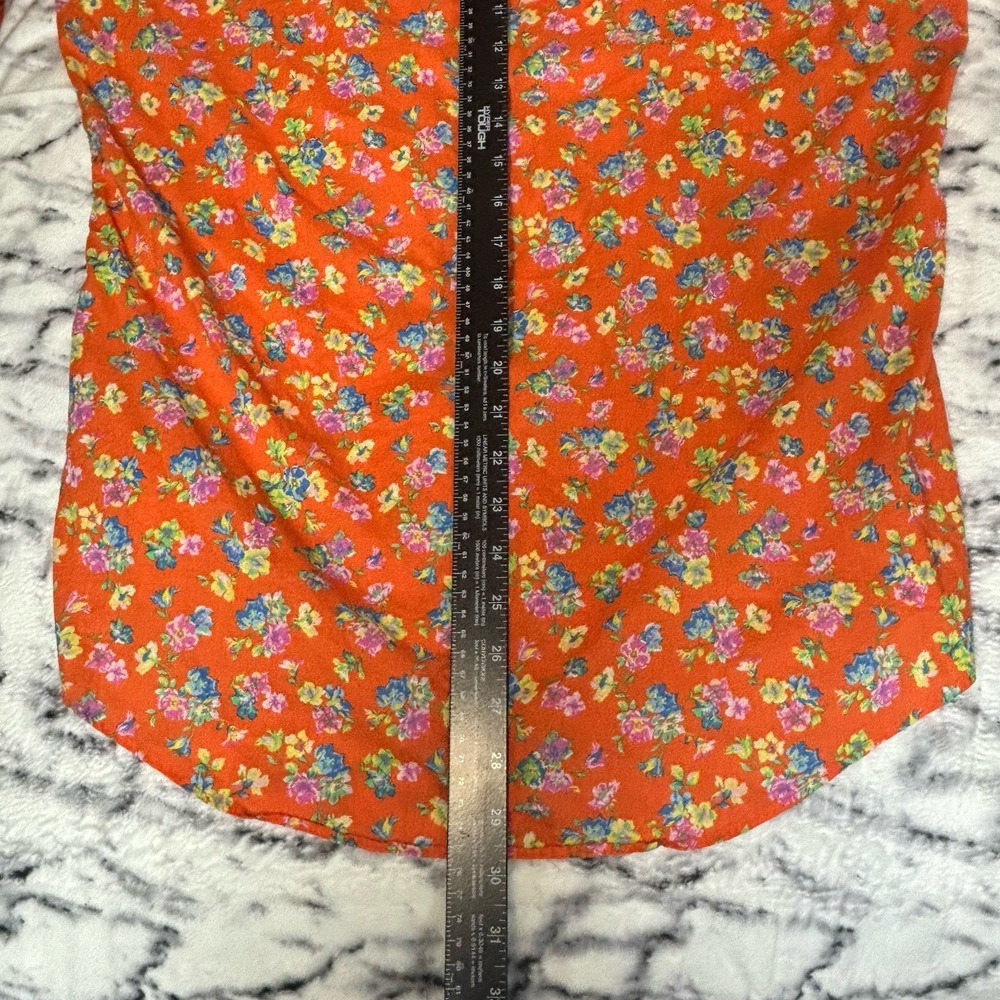 VTG 90s Polo Ralph Lauren Floral Button Up Shirt Spring Preppy Cottagecore S / M - Picture 9 of 11
